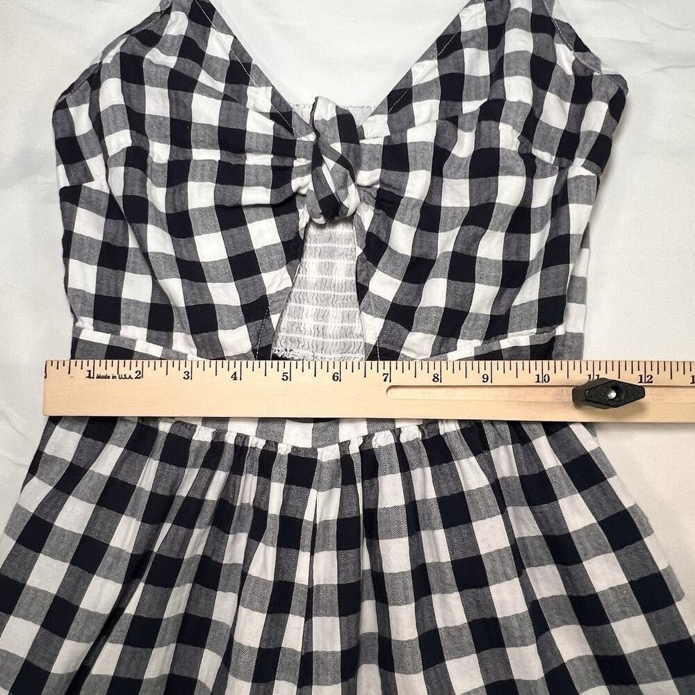 American Eagle Romper Size XXS Blue White Gingham Pockets Summer Cottage Preppy - Picture 9 of 15